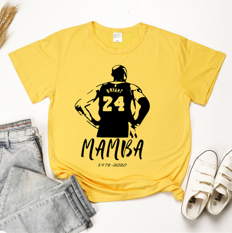 Kobe Memorial MAMBA Short Sleeve Women's Casual T-Shirts