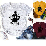 Kobe Memorial MAMBA Short Sleeve Women's Casual T-Shirts