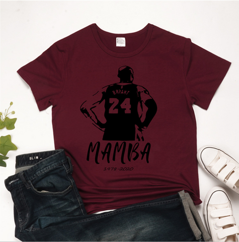 Kobe Memorial MAMBA Short Sleeve Women's Casual T-Shirts