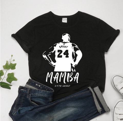 Kobe Memorial MAMBA Short Sleeve Women's Casual T-Shirts