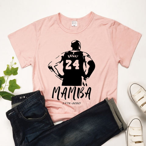 Kobe Memorial MAMBA Short Sleeve Women's Casual T-Shirts